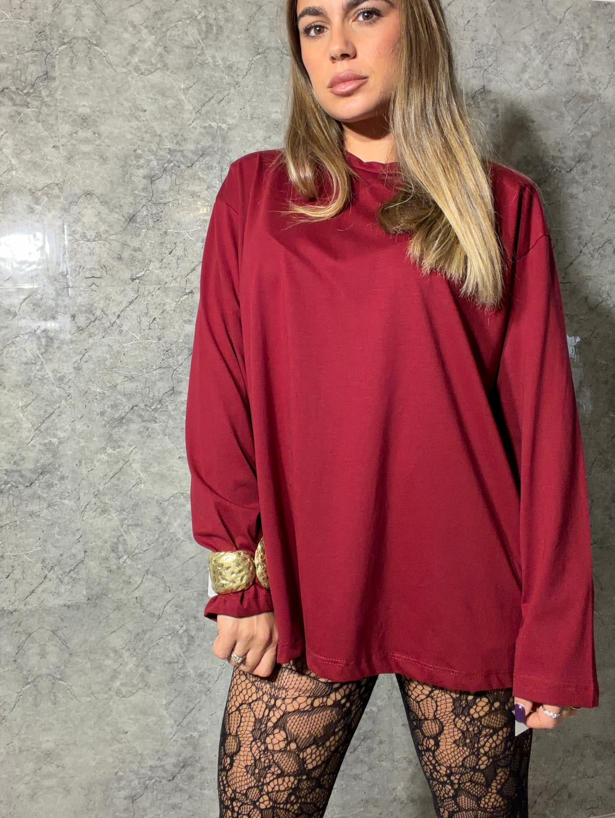 MAGLIA OVER MANICA LUNGA